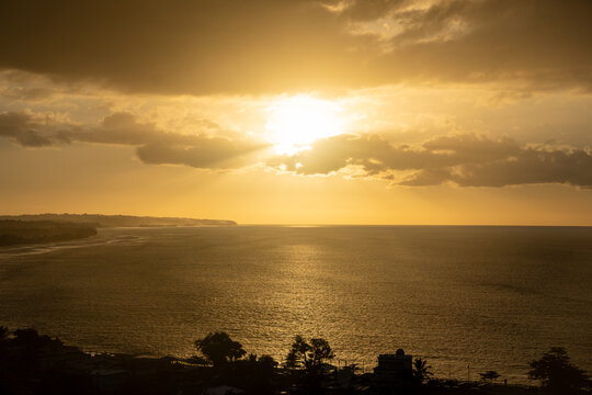 Sunset Aguadilla Beach Puerto Rico