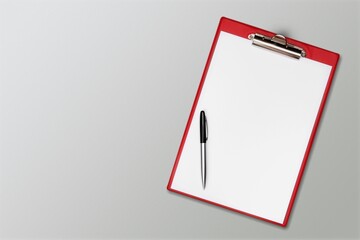 Empty medical prescription in doctors office.