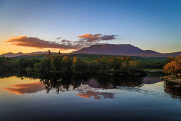 Beautiful view of Mount Katahdin in Maine's Baxter State Park