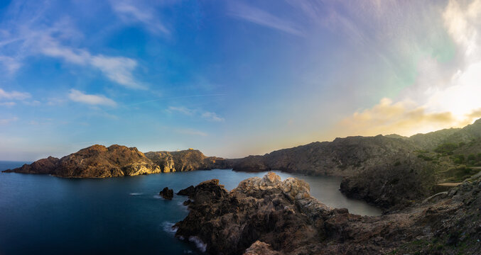 Beautiful sunset of Cala Culip in Cap de Creus