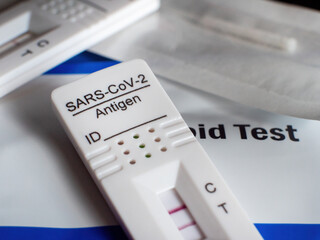 Positive Rapid SARS-CoV-2 Antigen Test Card