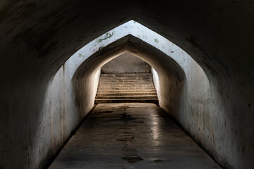 Fototapeta na wymiar Underground tunnel at Taman Sari complex in Yogyakarta
