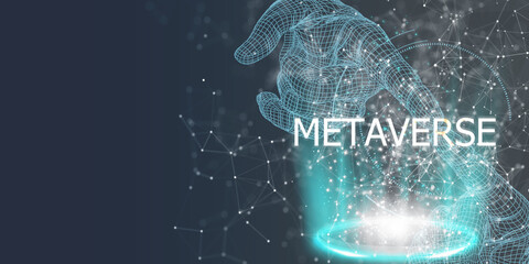 Metaverse, Metaverse, Metaverse Social networking, online gaming, augmented reality (AR), virtual reality (VR), and cryptocurrency are all examples of digital reality. abstract technology background