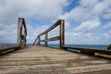 Pier under the cloudy sky on the Phillip Island, Australia