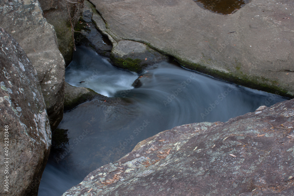 Canvas Prints Beautiful view of river with long exposure in the forest