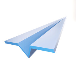 3D rendering of a paper plane
