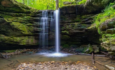 Papier Peint photo Gris 2 Beautiful view of Dundee Falls in Ohio