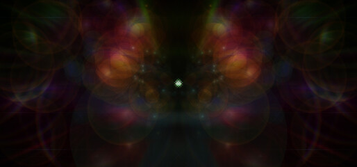 Abstract psychedelic burst background image.