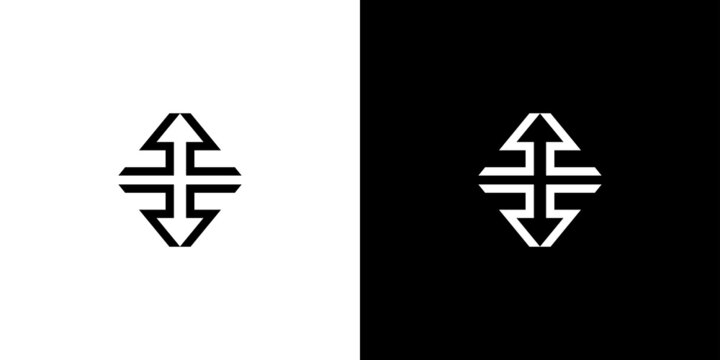 Unique and attractive initial letter R logo design