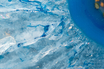 blue and aqua geode quartz crystal abstract nature background
