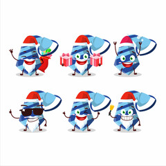 Santa Claus emoticons with blue tie cartoon character