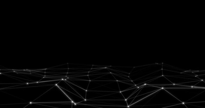 Illustration presentation background iceberg polygon mesh shape under sea water surface for invisible problem in innovation data digital technology information organization strategy team management