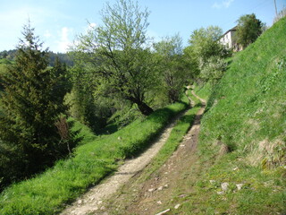 Landscape in mountain and some very old houses 