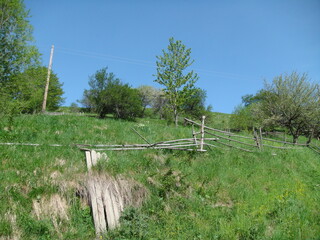 Landscape in mountain and some very old houses 