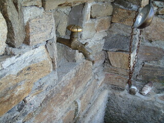 Landscape in mountain and some very old houses 