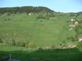 Landscape in mountain and some very old houses 