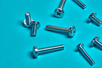 Metal screws. tool iron. construction metals. Wrenches, nuts, locks and more.