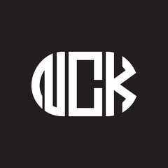 NCK letter logo design on black background. NCK creative initials letter logo concept. NCK letter design.