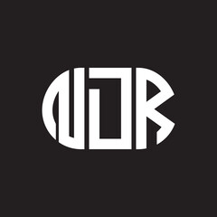 NDR letter logo design on black background. NDR creative initials letter logo concept. NDR letter design.