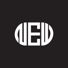 NEW letter logo design on black background. NEW creative initials letter logo concept. NEW letter design.