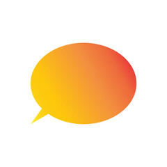 gradient chat bubble icon vector