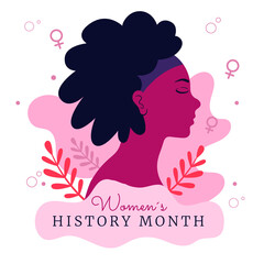 Women's history Month concept. Flat Style. Feminist. March.