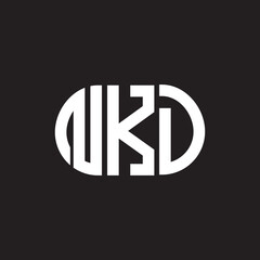 NKD letter logo design on black background. NKD creative initials letter logo concept. NKD letter design.