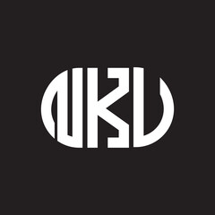 NKV letter logo design on black background. NKV creative initials letter logo concept. NKV letter design.