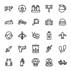 battle royale icon set illustration vector graphic