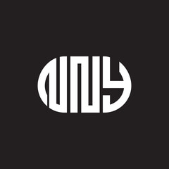 NNY letter logo design on black background. NNY creative initials letter logo concept. NNY letter design.