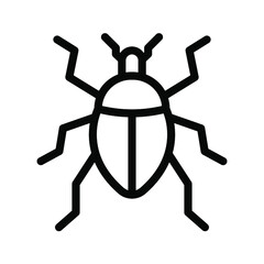 Bug icon. insect sign. vector illustration