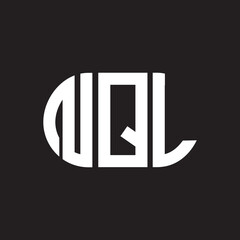 NQL letter logo design on black background. NQL creative initials letter logo concept. NQL letter design.
