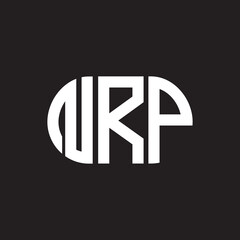 NRP letter logo design on black background. NRP creative initials letter logo concept. NRP letter design.