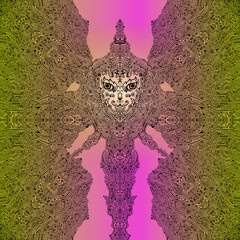 the ancient buddha statue