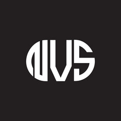 NVS letter logo design on black background. NVS creative initials letter logo concept. NVS letter design.