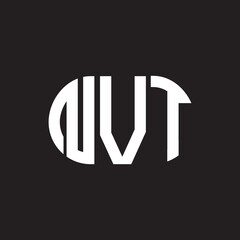 NVT letter logo design on black background. NVT creative initials letter logo concept. NVT letter design.