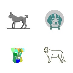 dog logo and icons for dog club, Dog logo design, Dog walking 