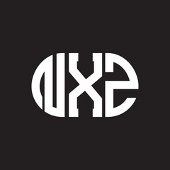 NXZ letter logo design on black background. NXZ creative initials letter logo concept. NXZ letter design.