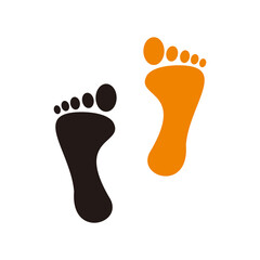 Footprint vector icon illustration isolated on white background	