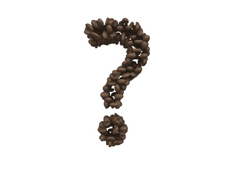 Coffee Bean Themed Font  Question Mark