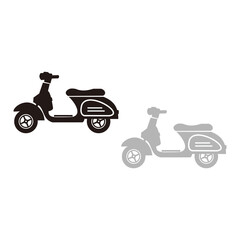 scooter set icon vector symbol illustration on white background