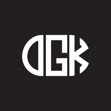 OGK letter logo design on black background. OGK creative initials letter logo concept. OGK letter design.