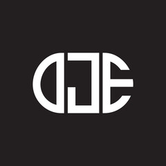 OJE letter logo design on black background. OJE creative initials letter logo concept. OJE letter design.