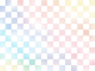 虹色グラデーションの美しい市松模様背景