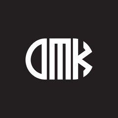 OMK letter logo design on black background. OMK creative initials letter logo concept. OMK letter design.