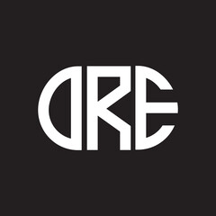 ORE letter logo design on black background. ORE creative initials letter logo concept. ORE letter design.