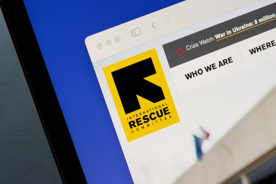 Portland, OR, USA - Mar 1, 2022: Closeup Of The IRC Logo Seen On Its Website On A Computer. The International Rescue Committee (IRC) Is A Global Humanitarian Aid, Relief, And Development Organization.