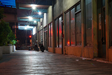 Manila Philippines street before dawn