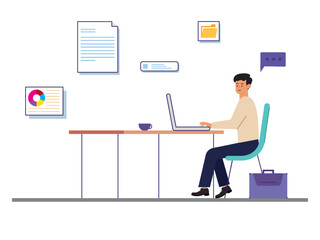Workspace vector illustration	
