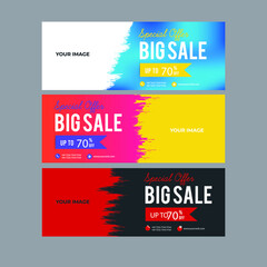 big sale, special social banner vector